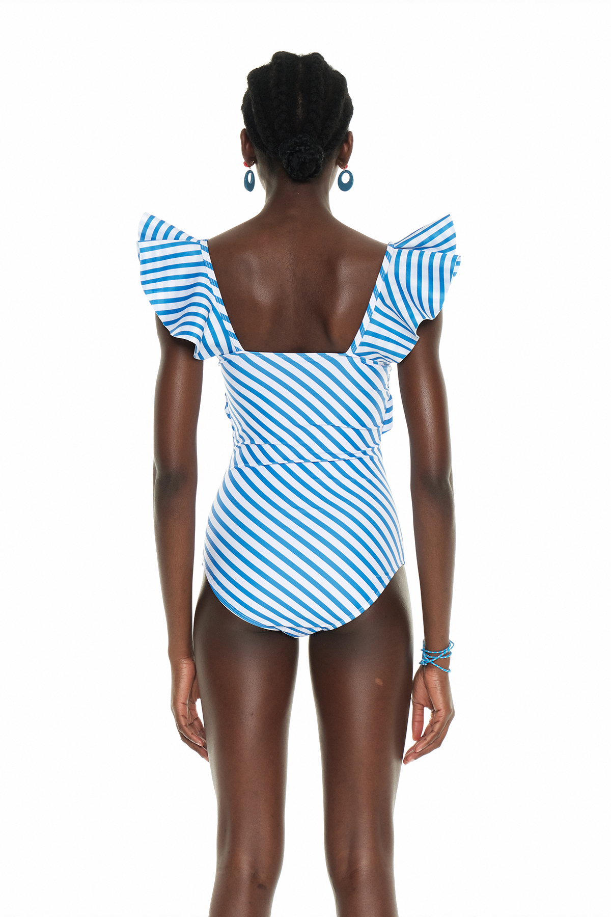 Finnen Ruffle Stripe Swimwear