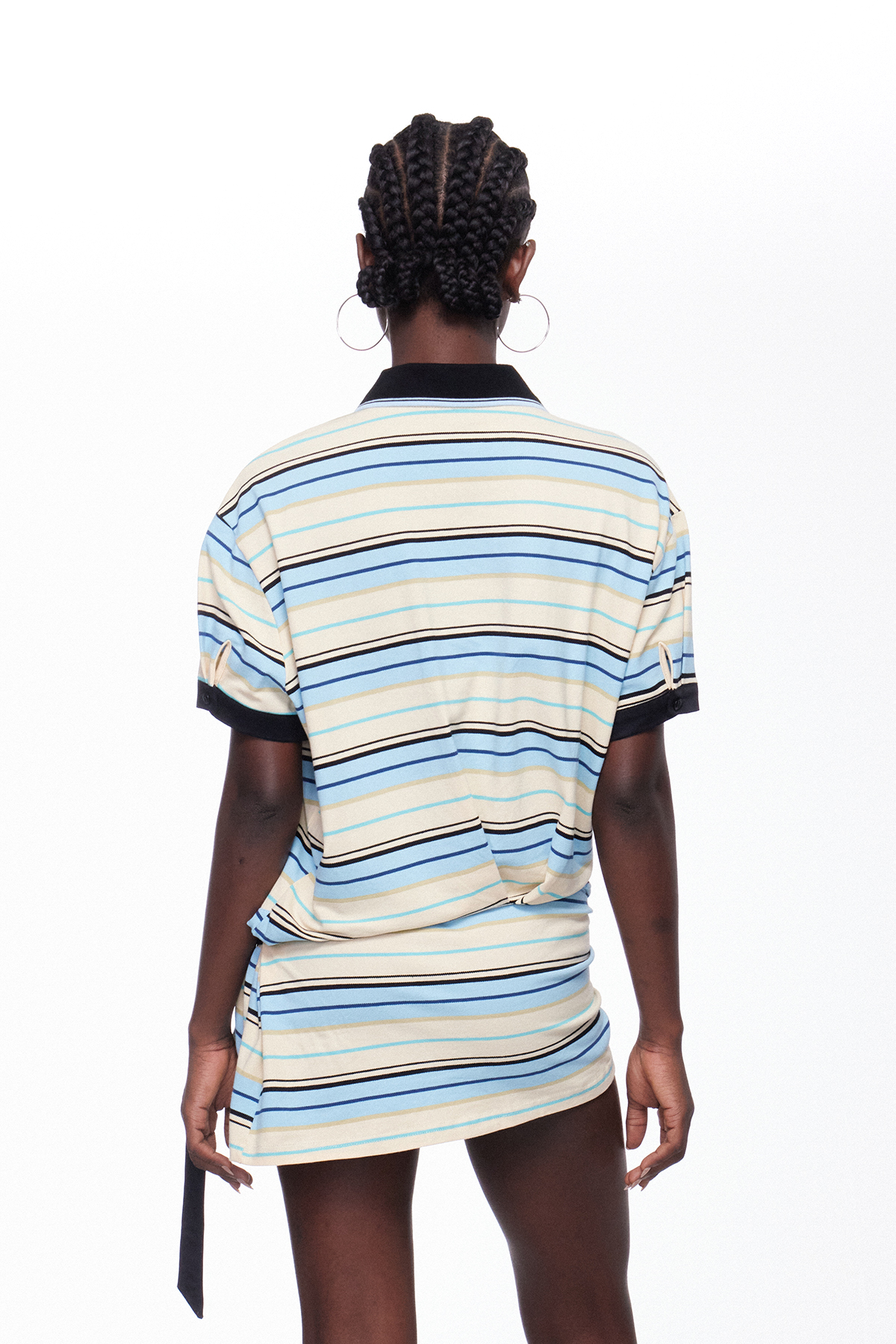Finnuala Stripe Mini Dress In Blue
