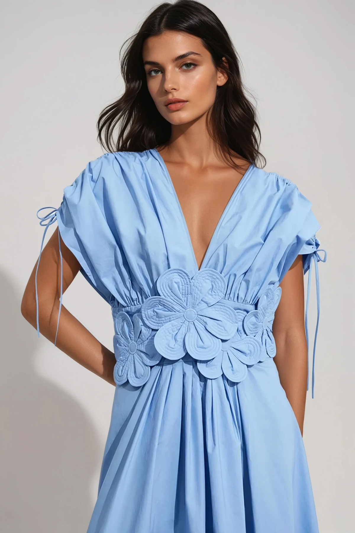 Fionnbarra Flower Ruch Maxi Dress