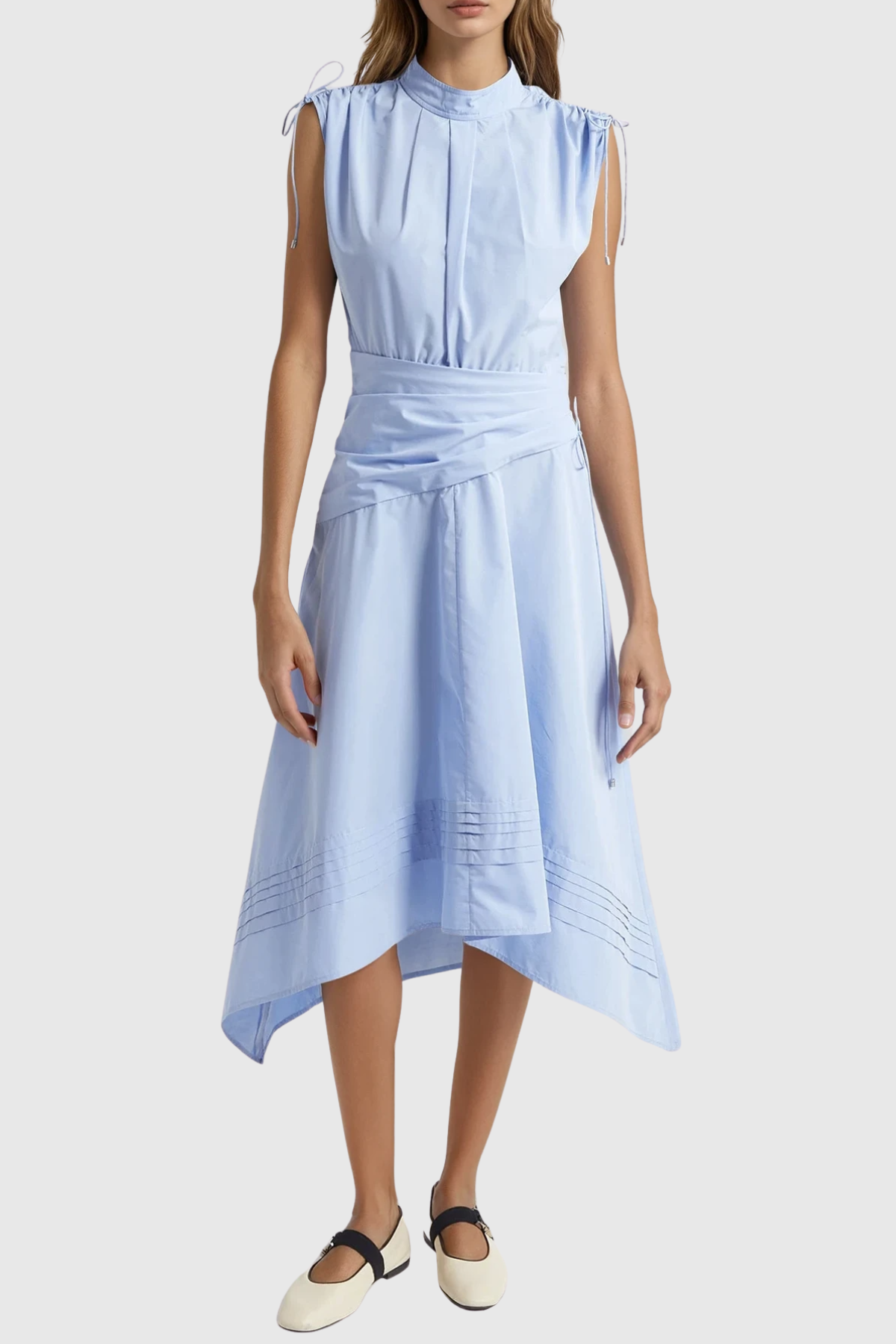 Fionnbharr Sleeveless Ruch Midi Dress