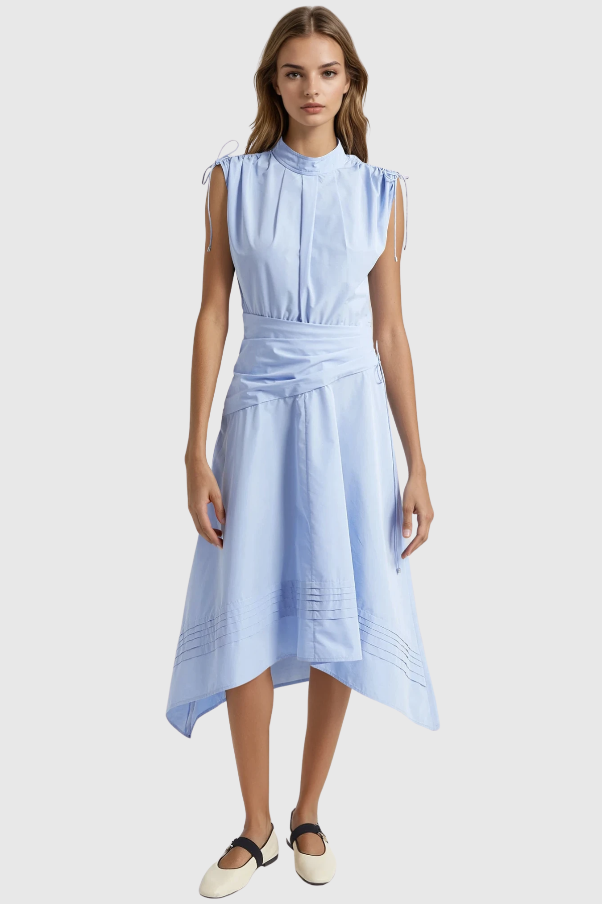 Fionnbharr Sleeveless Ruch Midi Dress