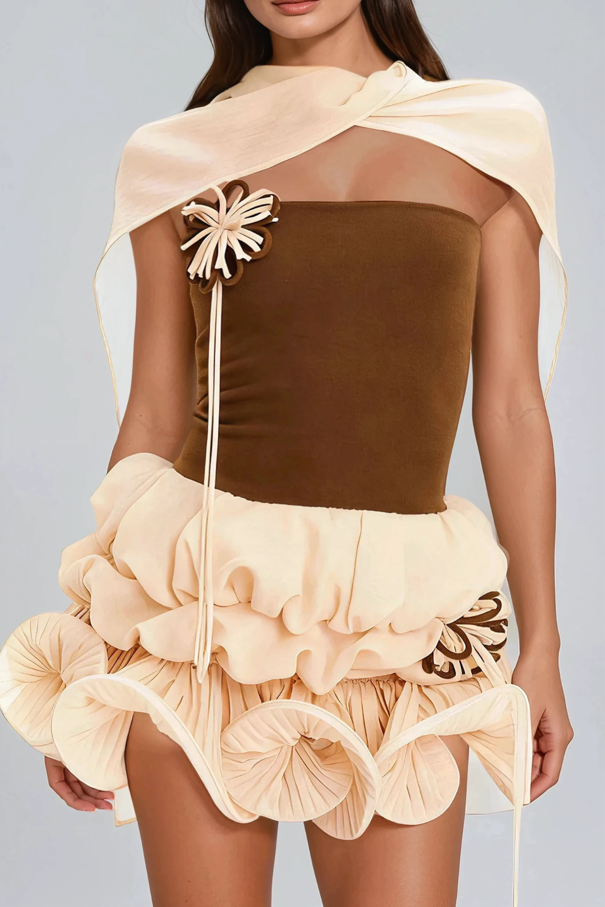 Fionnlagh Flower Scarf Mini Dress