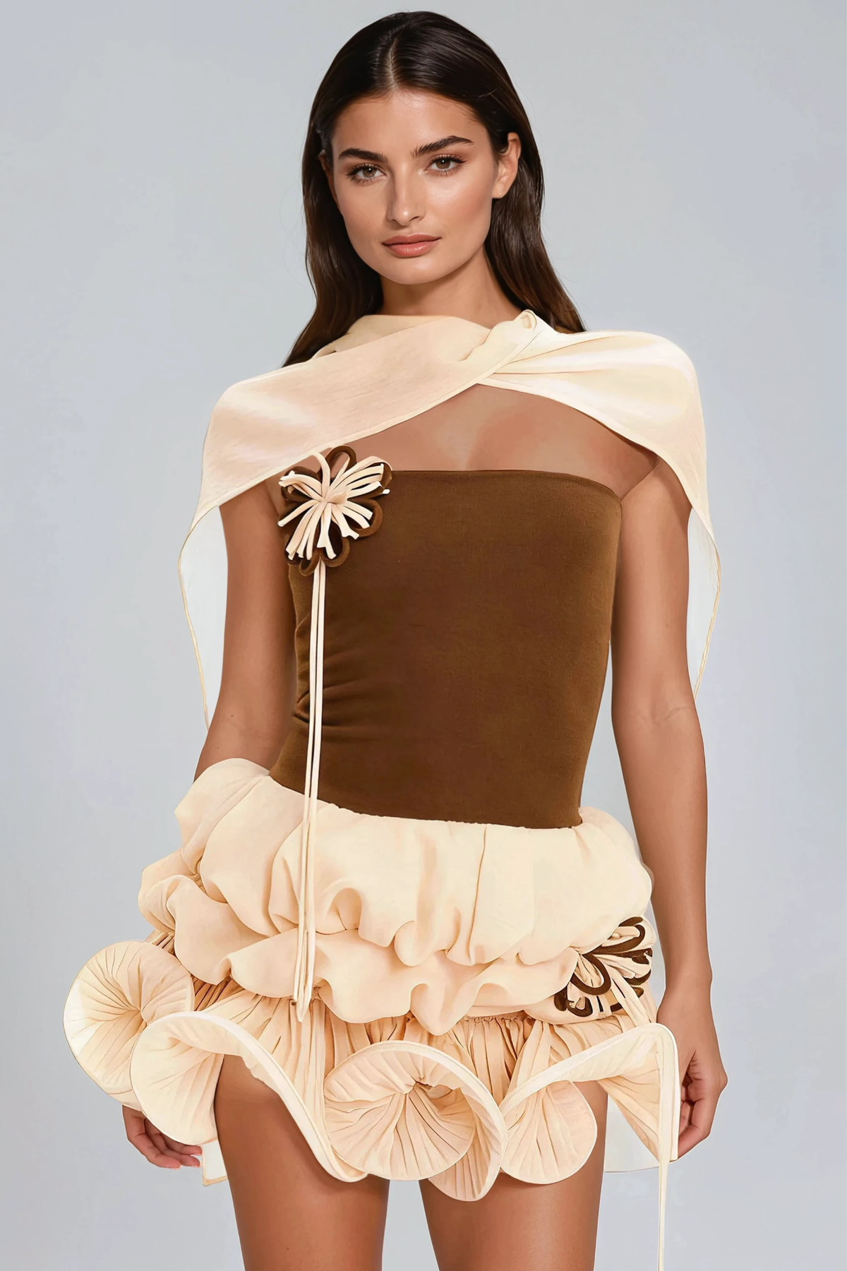 Fionnlagh Flower Scarf Mini Dress