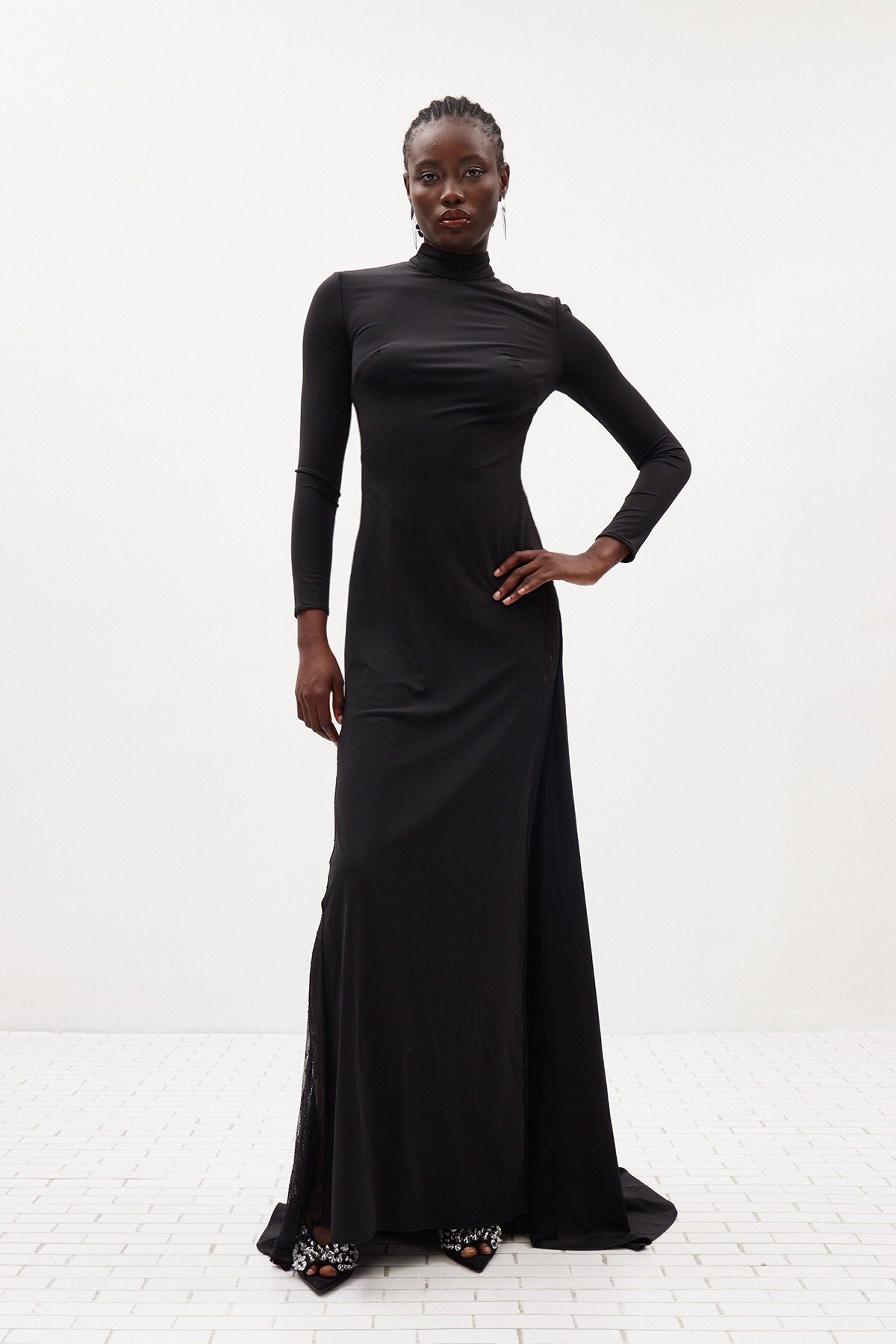 Firas Bodycon Lace Maxi Dress