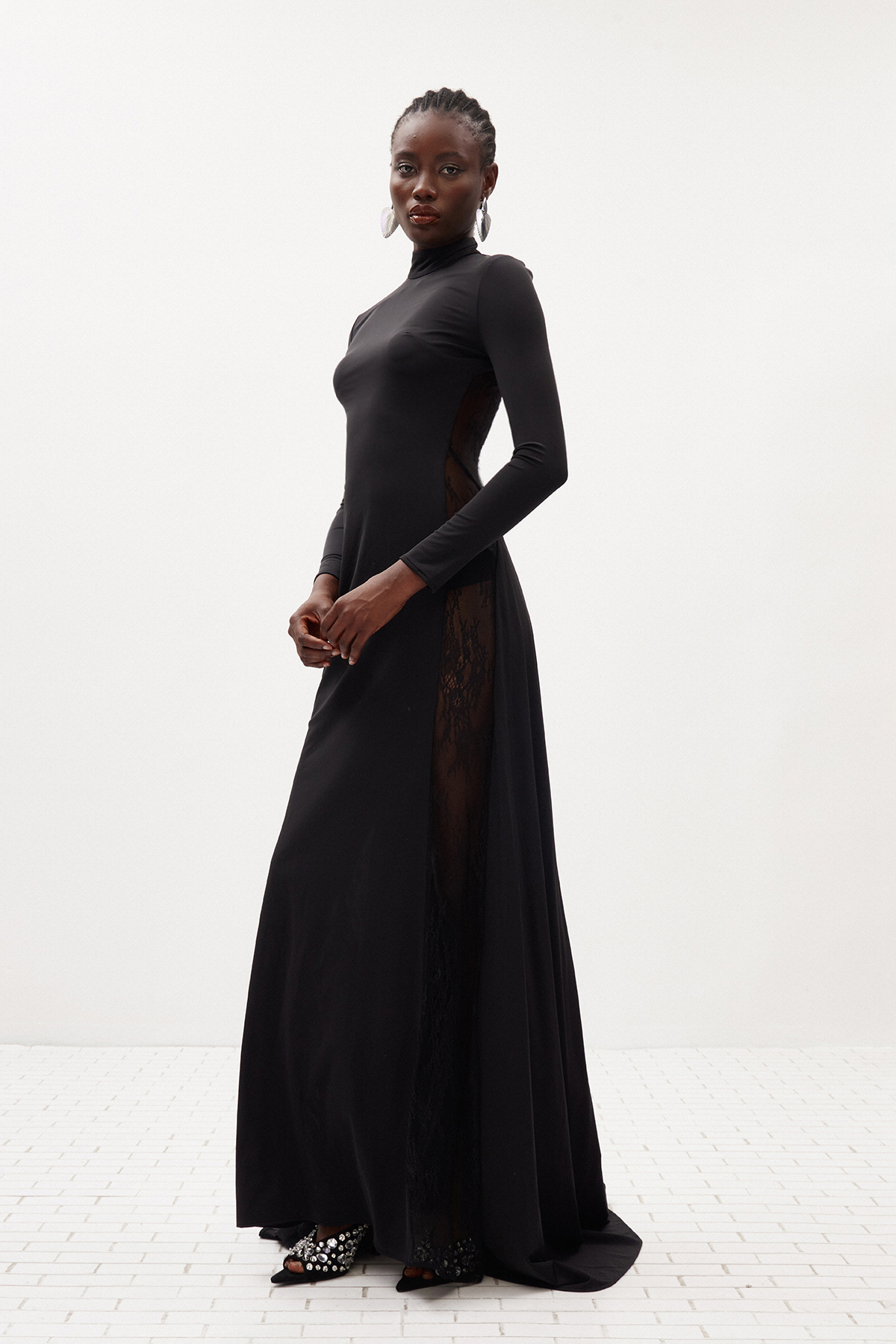 Firas Bodycon Lace Maxi Dress