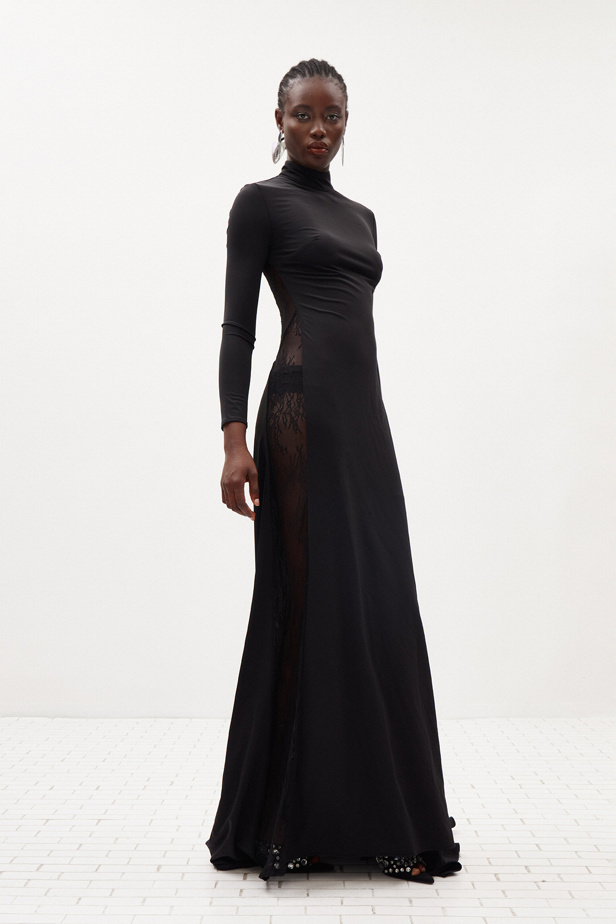 Firas Bodycon Lace Maxi Dress