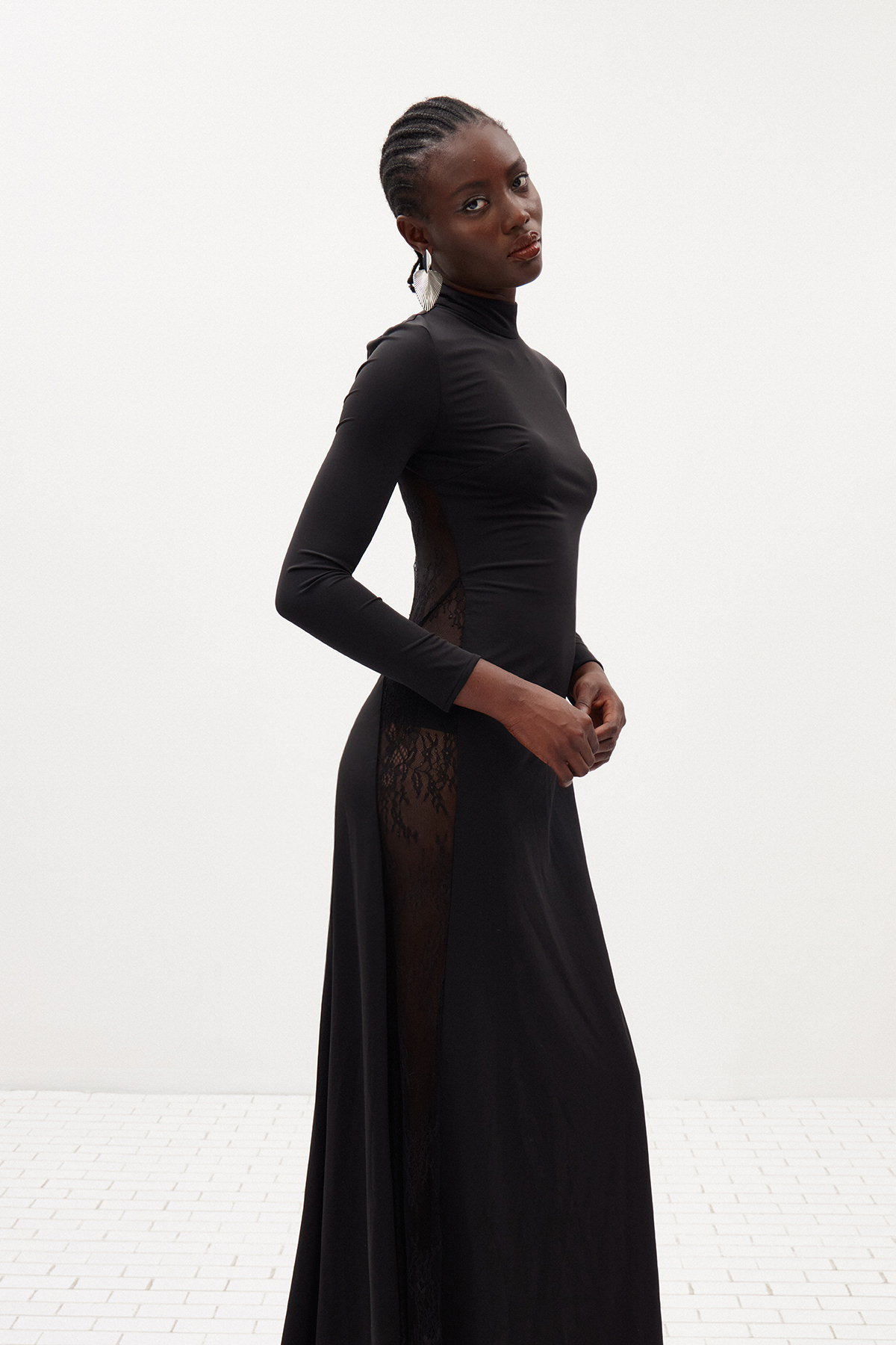 Firas Bodycon Lace Maxi Dress