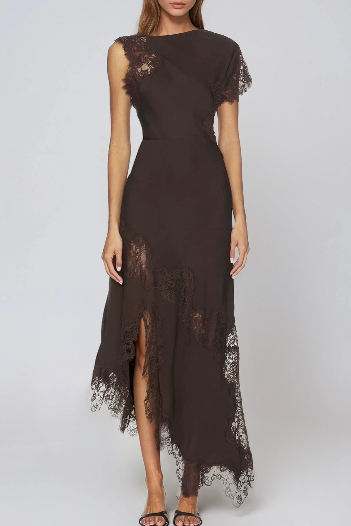 Firdaus Asymmetric Lace Maxi Dress – Innovare Denim