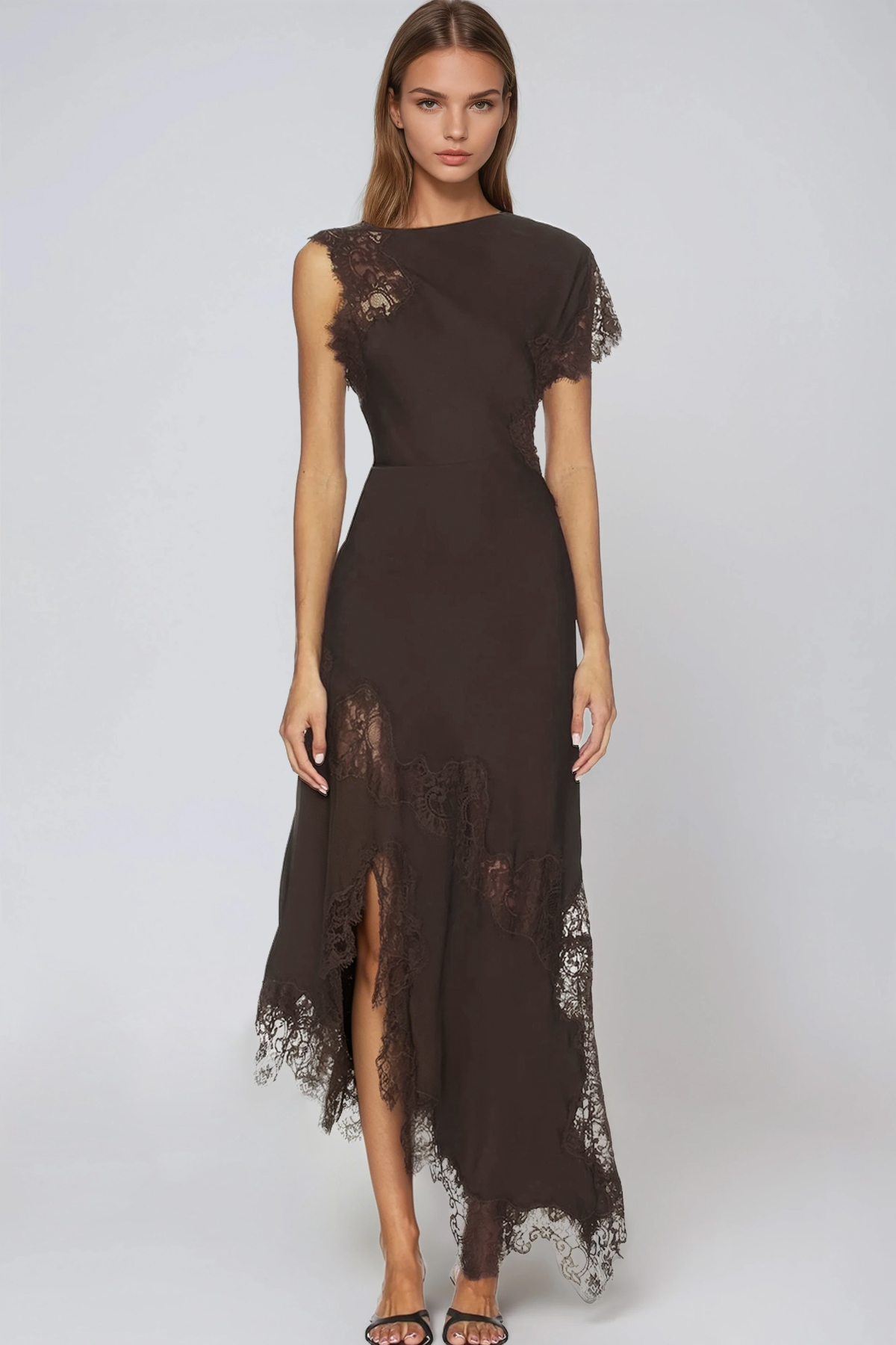 Firdaus Asymmetric Lace Maxi Dress – Innovare Denim