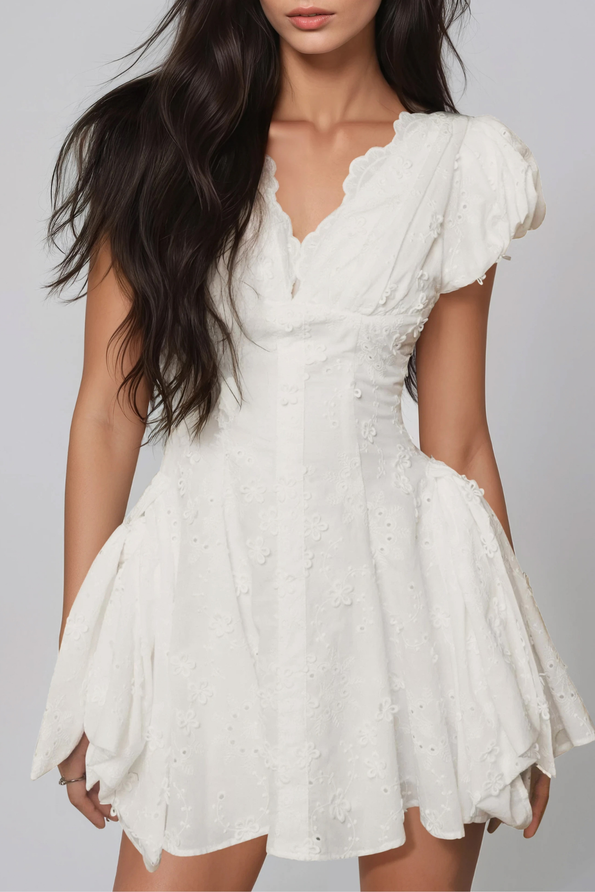 Firmino Flower Ruffle Mini Dress