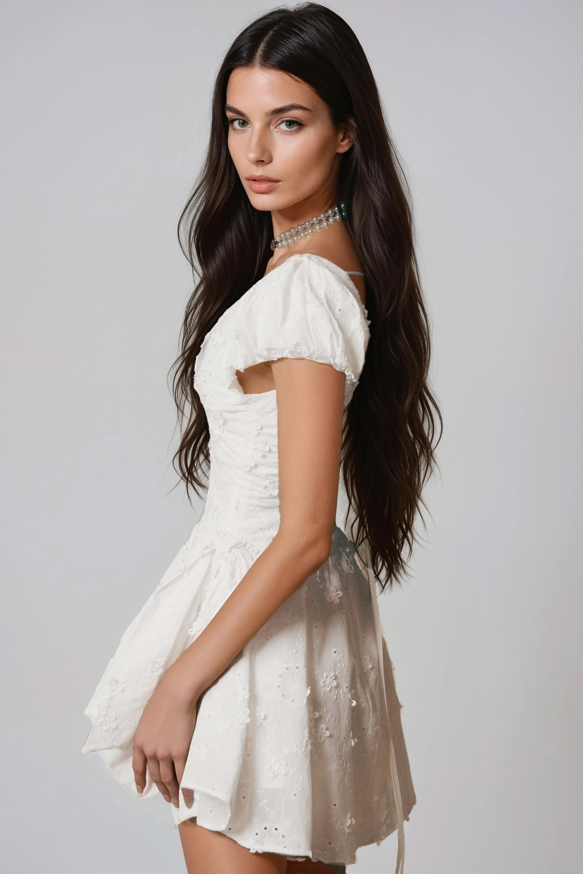 Firmino Flower Ruffle Mini Dress