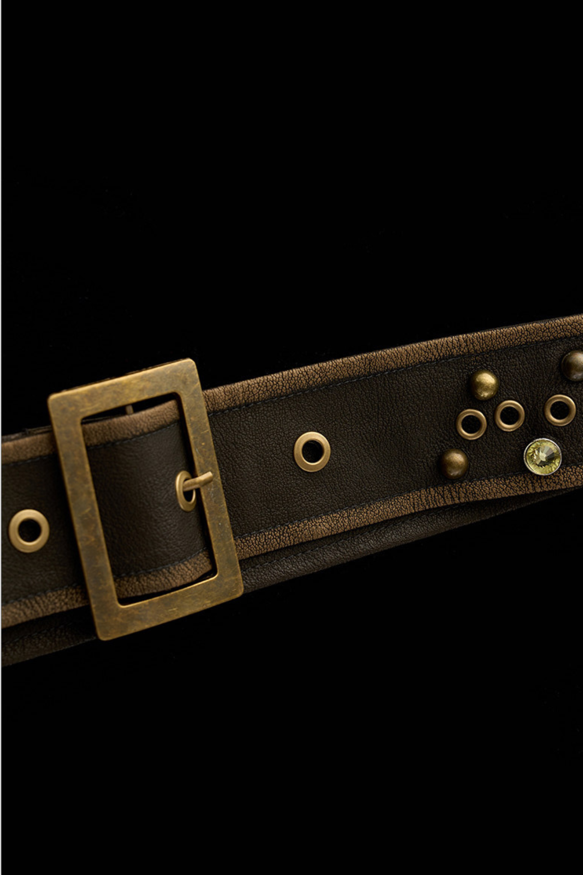 Firminus Buckle Corduroy Mini Dress