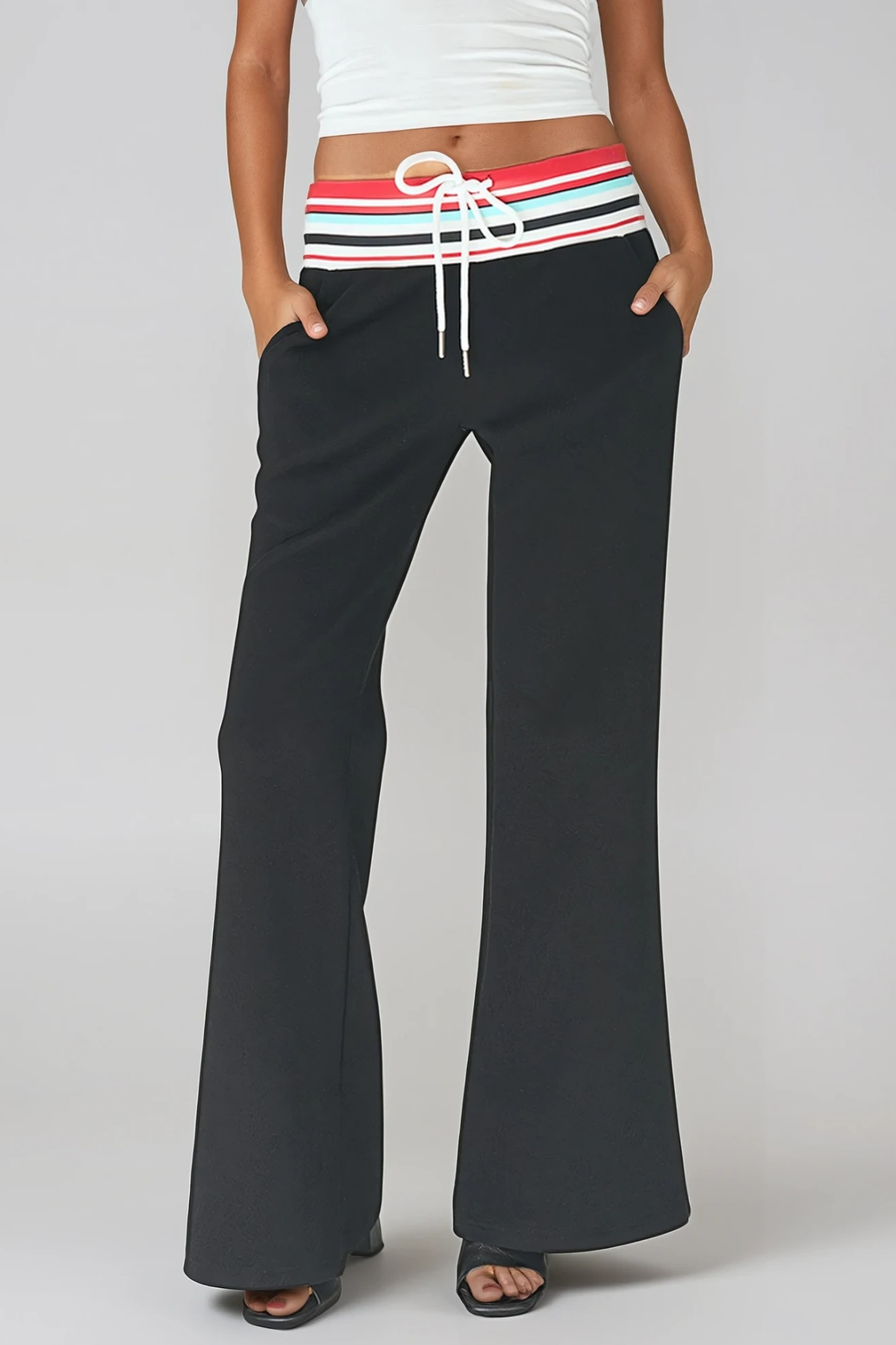 Firoz Stripe Bootcut Pants
