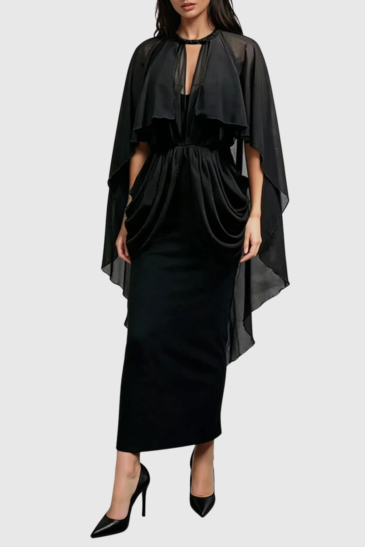 Firuz Draped Shawl Maxi Dress