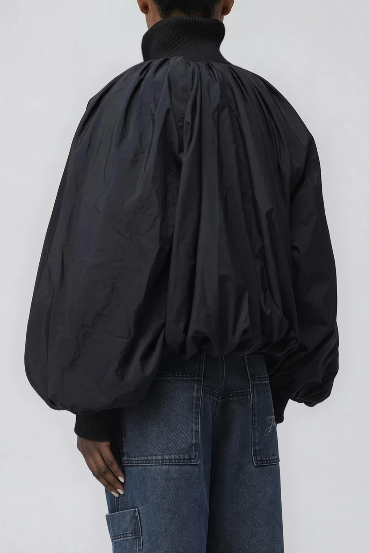 Fishke High Neck Oversized Jacket