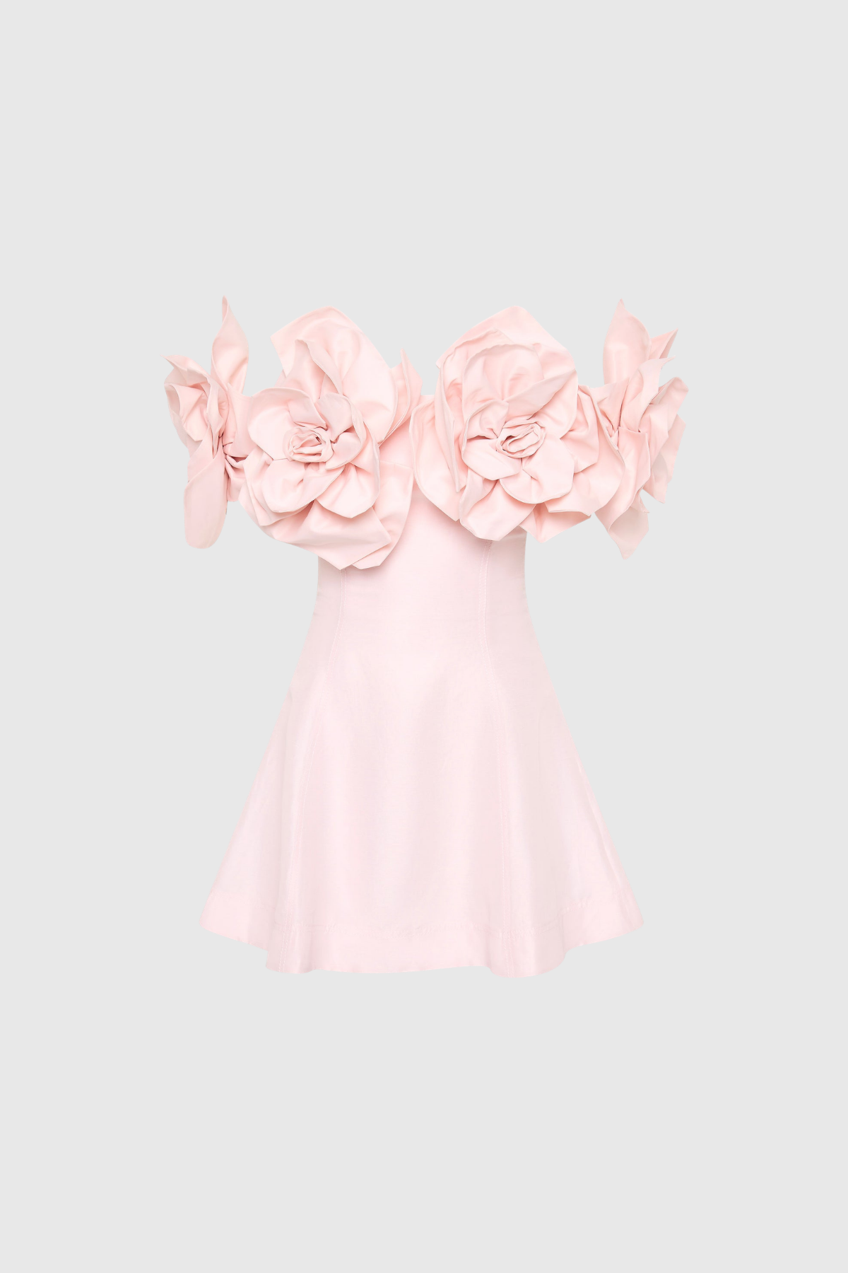 Fito Flower Off Shoulder Mini Dress In Pink