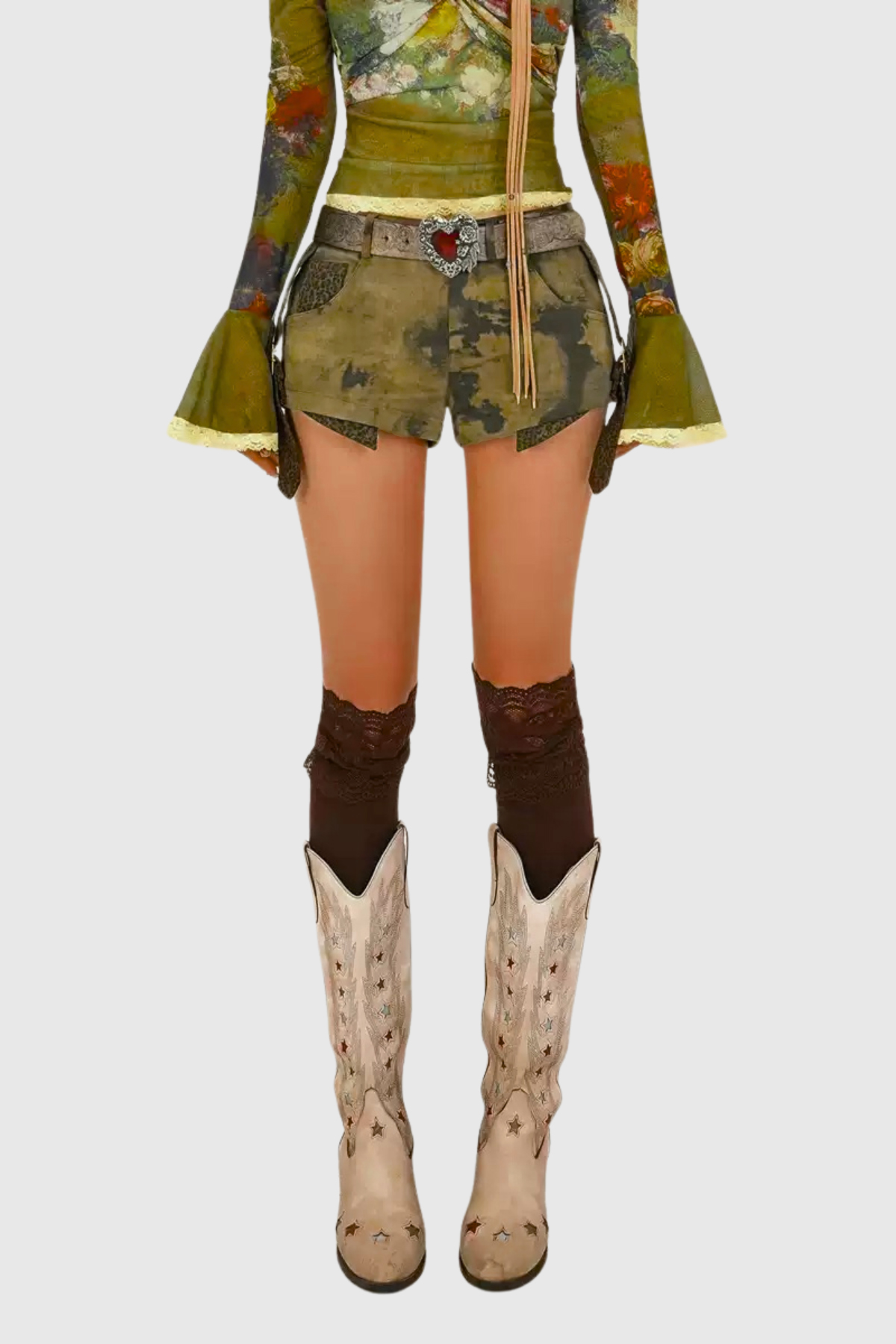 Fitzroy Tie Dye Denim Shorts