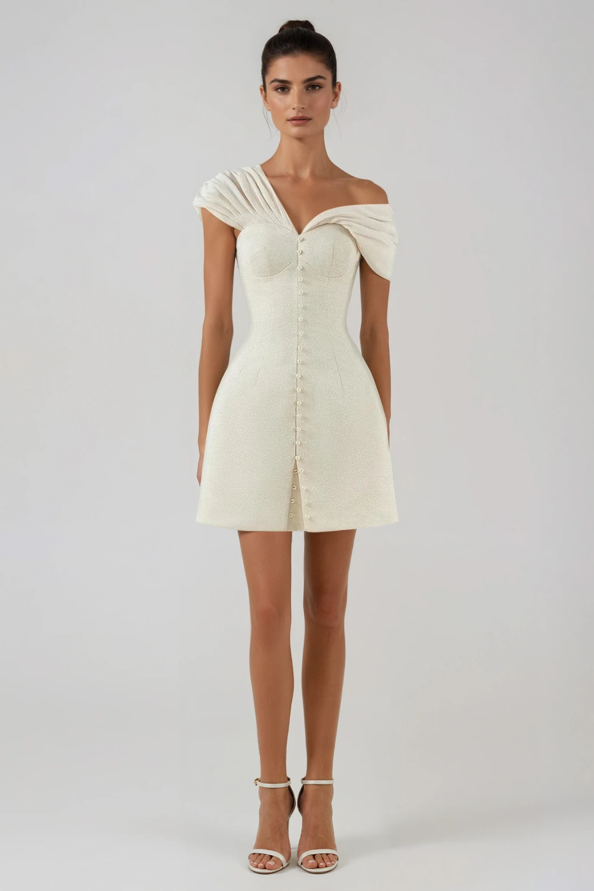 Fitzwilliam One Shoulder Ruch Mini Dress