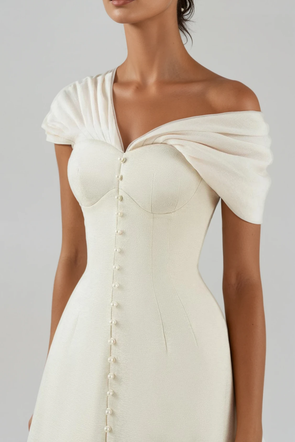 Fitzwilliam One Shoulder Ruch Mini Dress