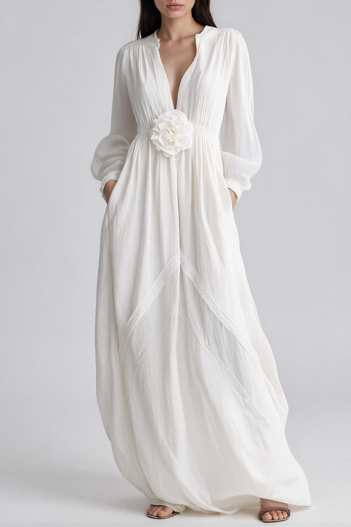 Fizza Flower Oversized Maxi Dress