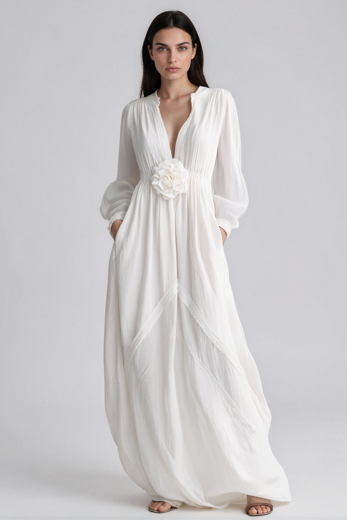 Fizza Flower Oversized Maxi Dress