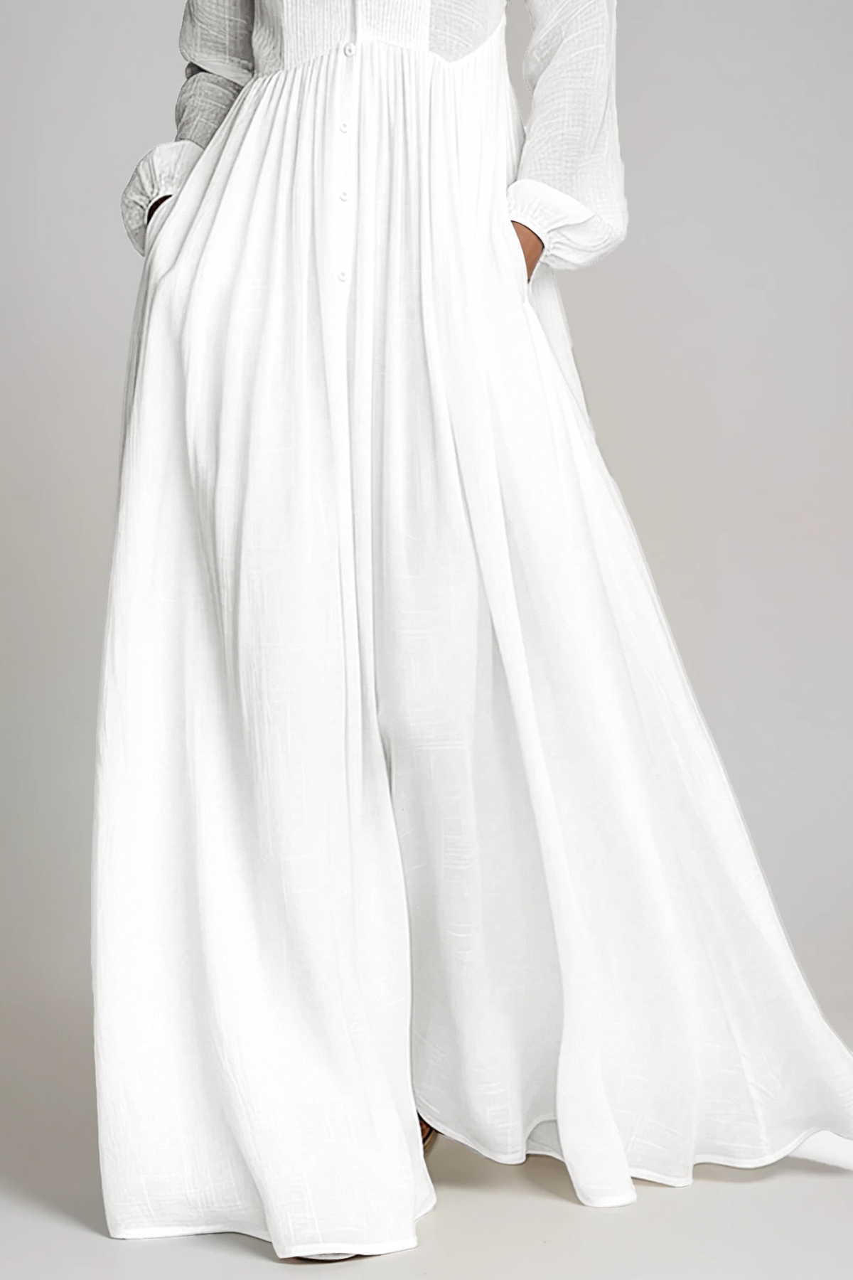 Fizza Plunge Ruch Maxi Dress