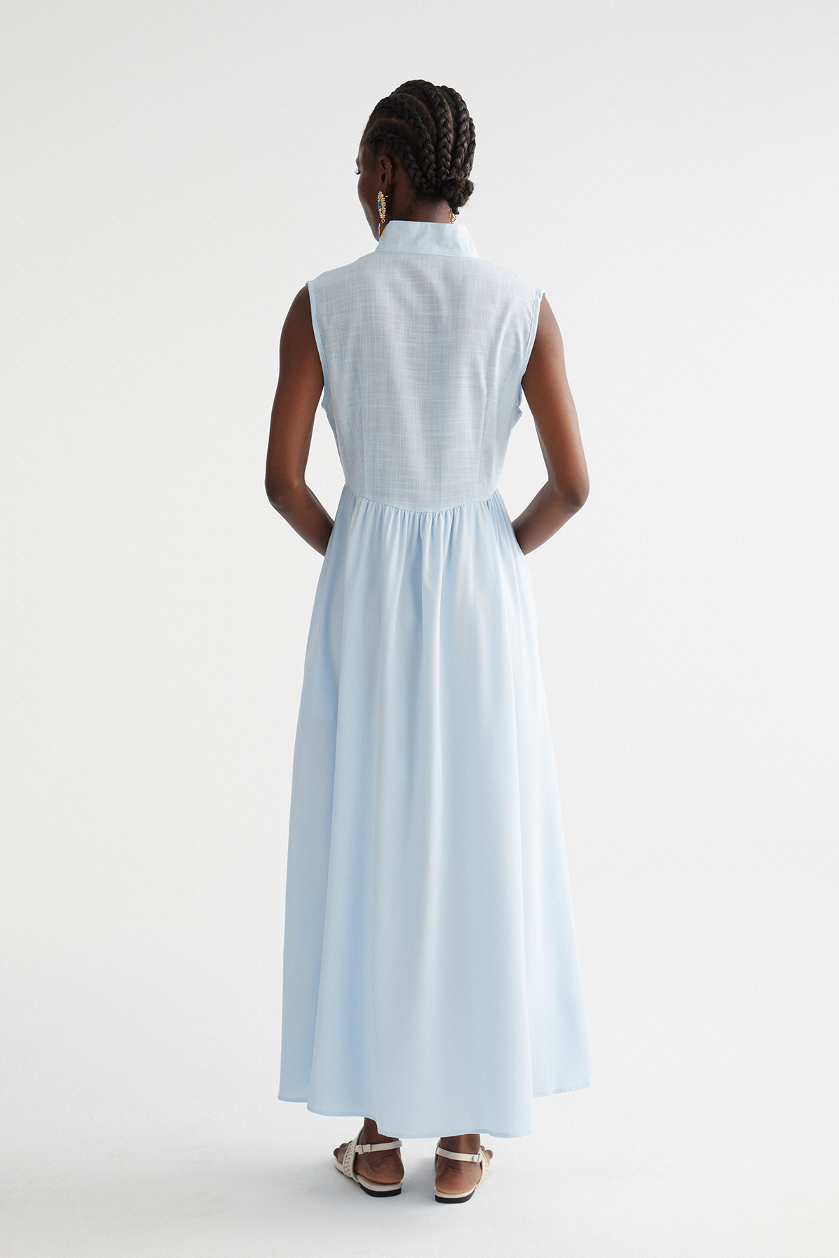 Fizza Plunge Sleeveless Maxi Dress