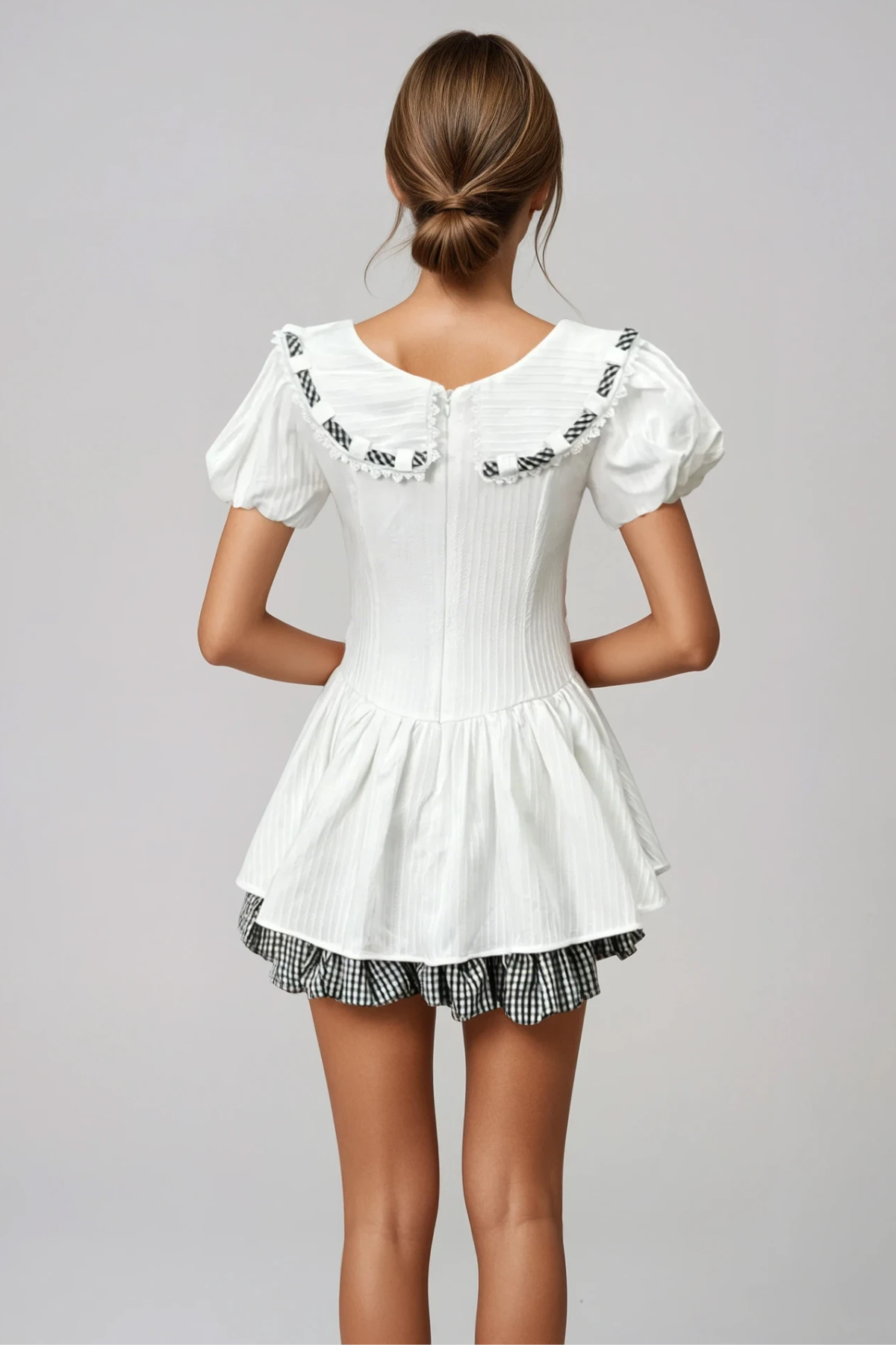 Flaminius Bow Ruffle Mini Dress