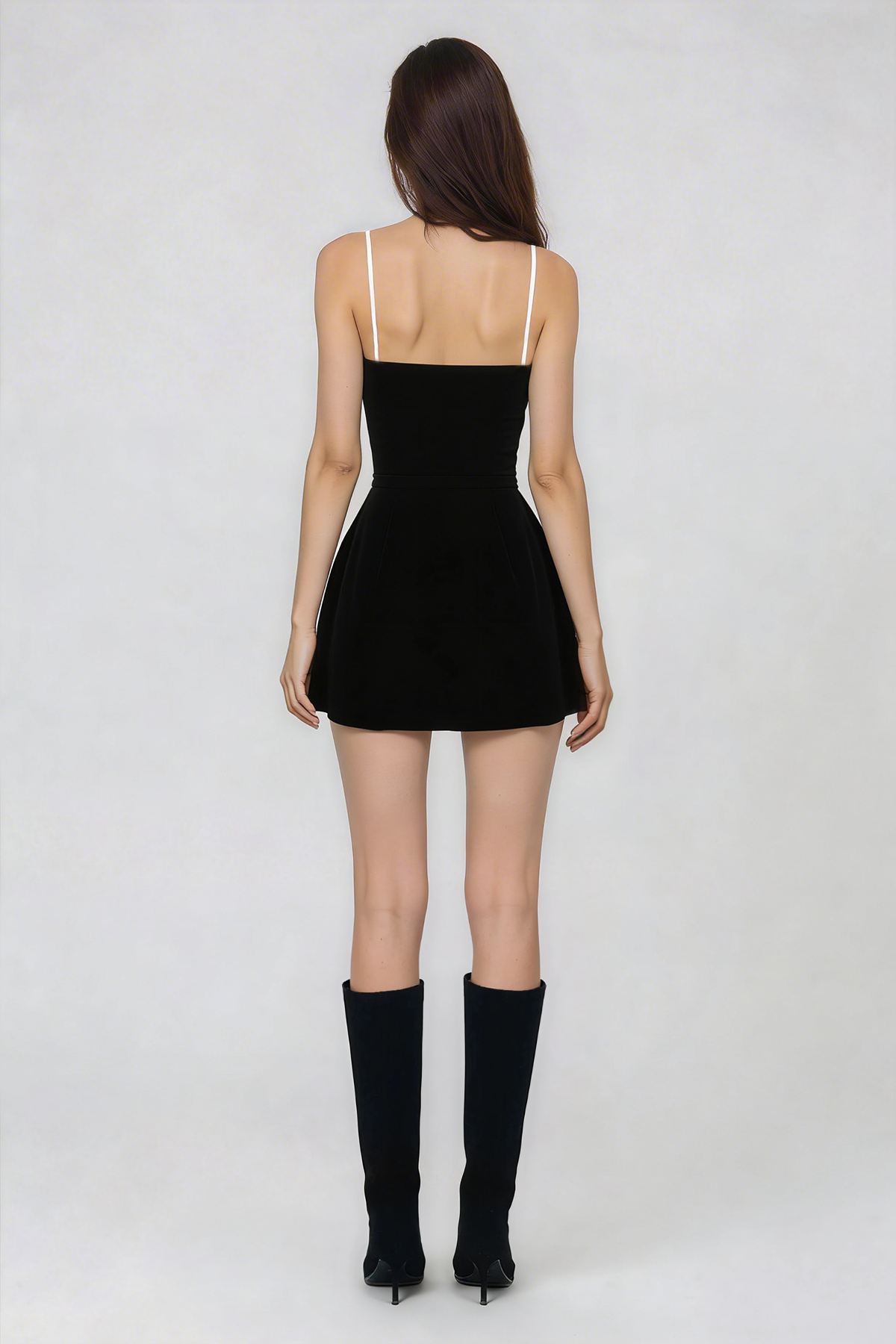 Flannery Spaghetti Colorblock Mini Dress
