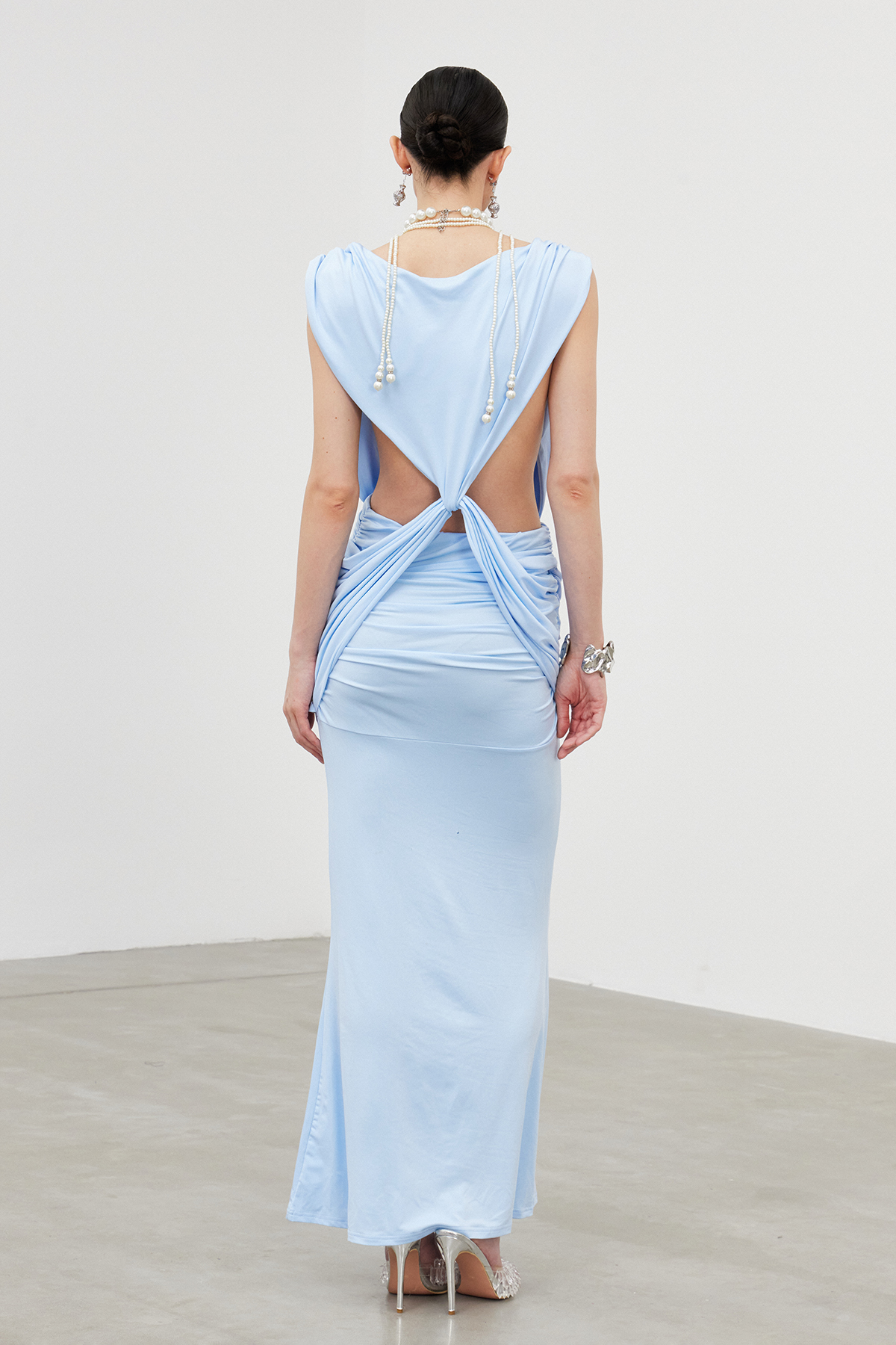 Flavian Plunge Twist Maxi Dress