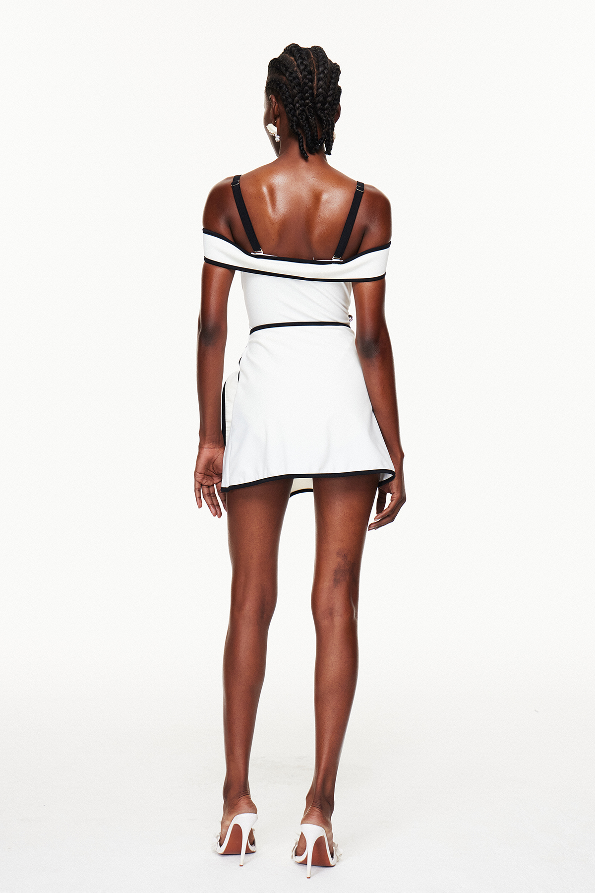 Flip Off Shoulder Bow Swimwear