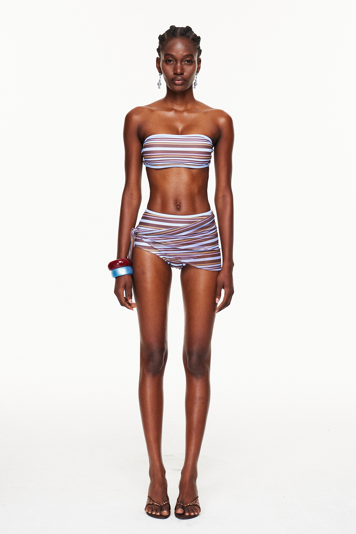 Floarea Stripe Tie Up Swimwear