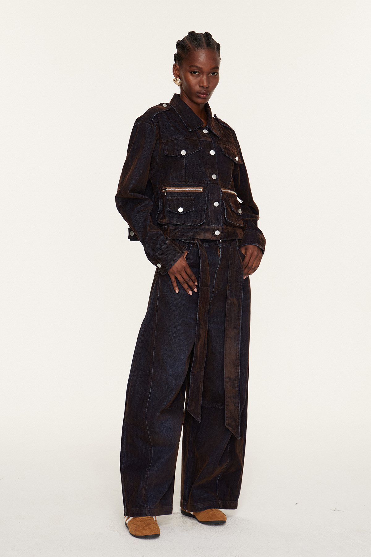 Flor Tie Dye Denim Pants Set