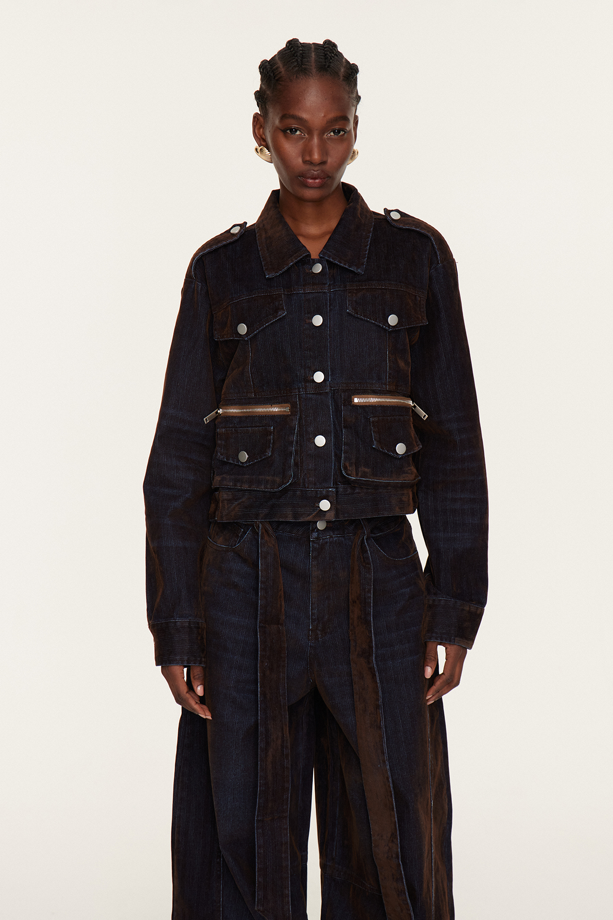 Flor Tie Dye Denim Pants Set