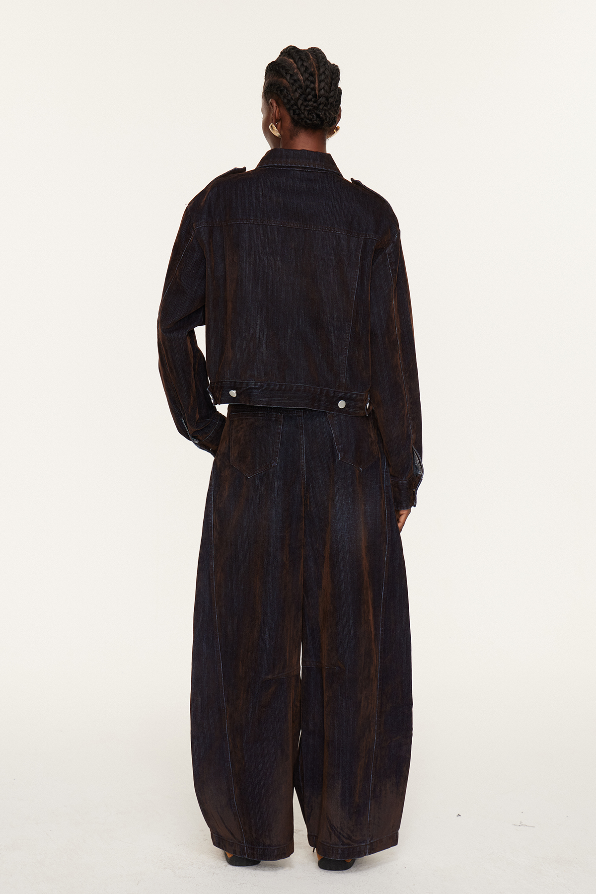 Flor Tie Dye Denim Pants Set