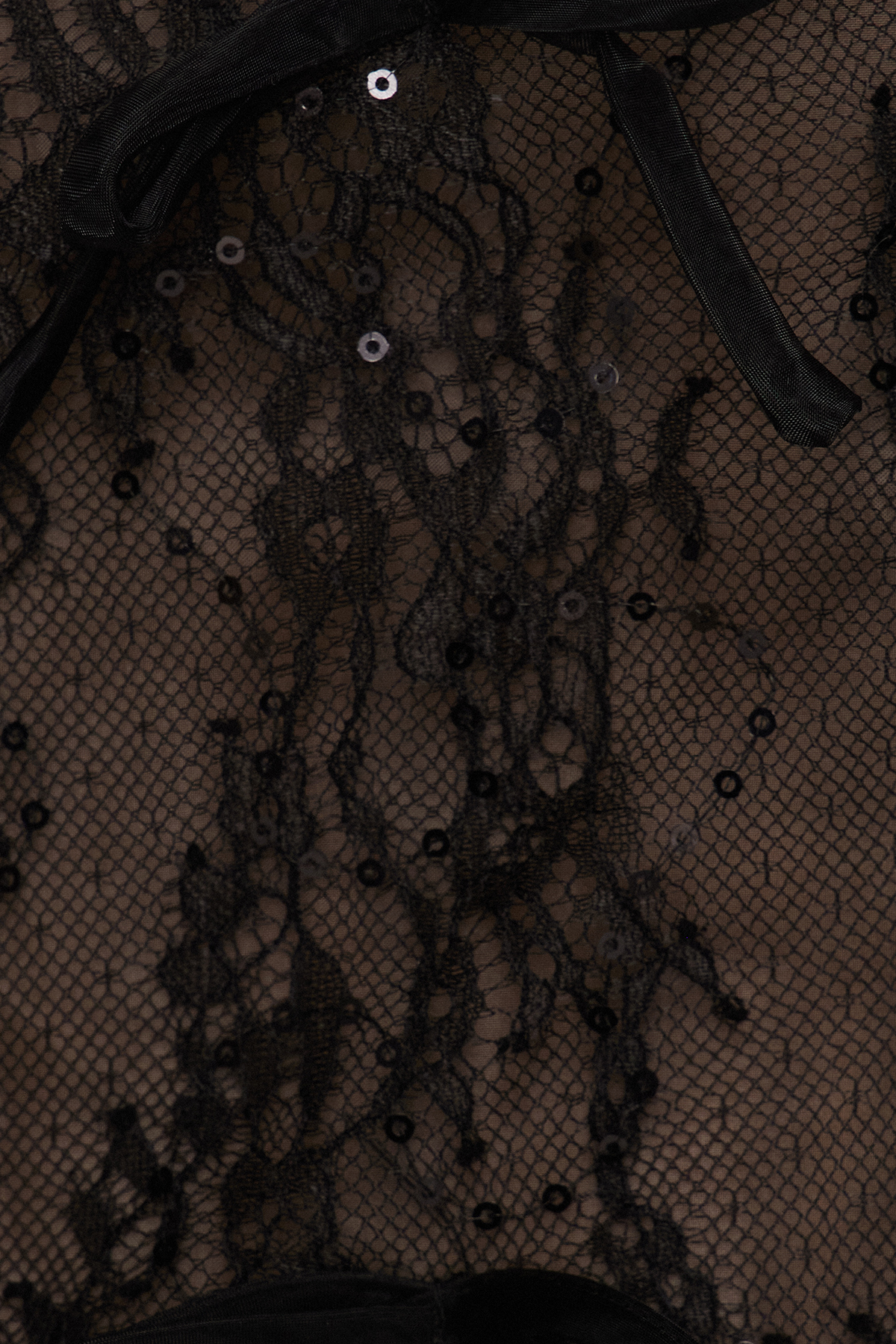 Flore Bow Sequin Lace Mini Dress