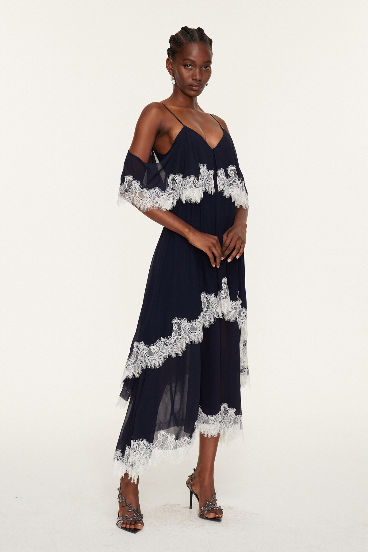Florencio Lace Tiered Maxi Dress