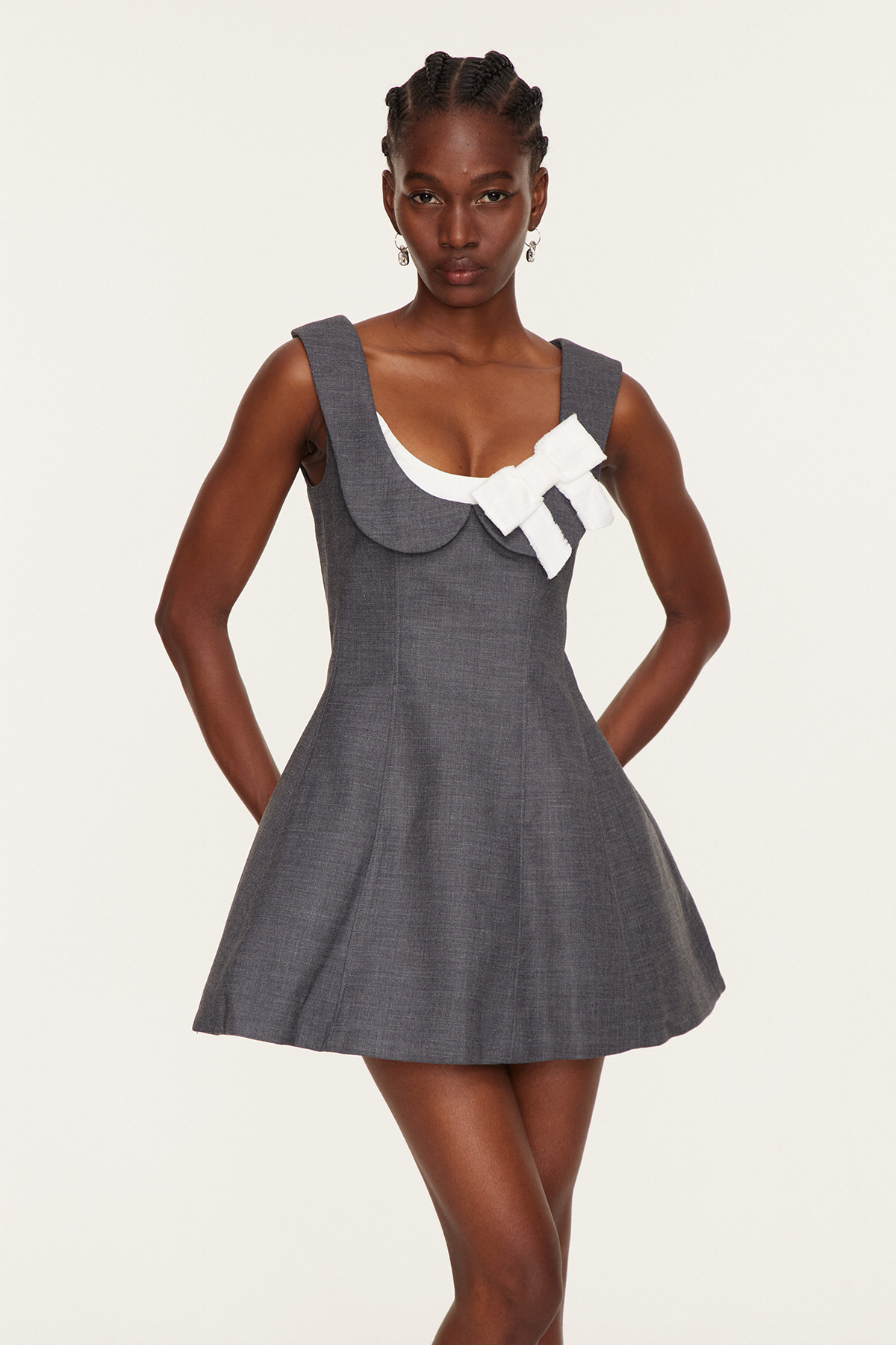 Florentine Sleeveless Bow Mini Dress