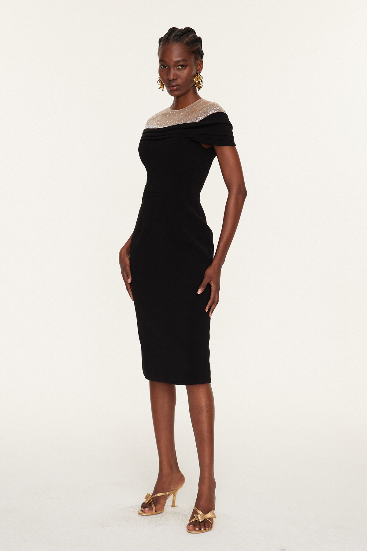 Florentius Ruch Mesh Mini Dress