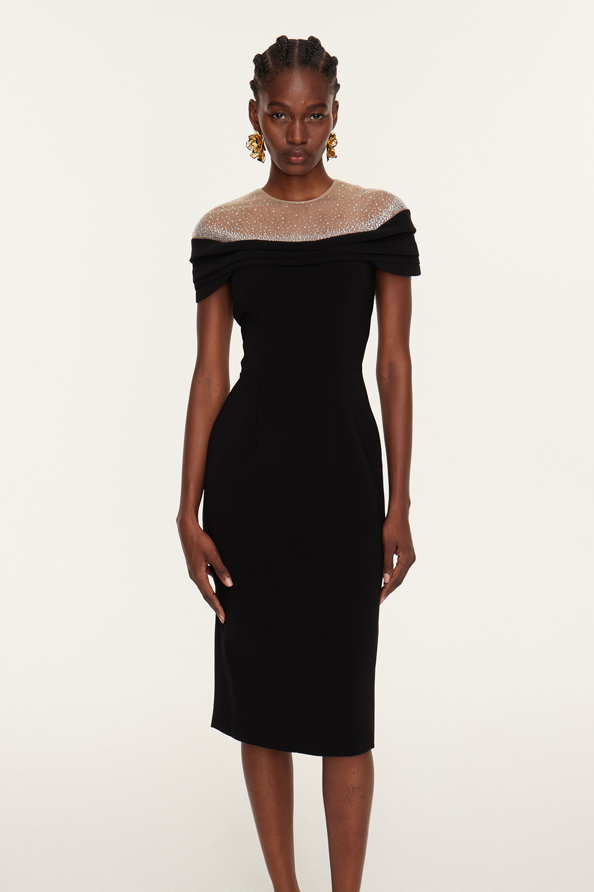 Florentius Ruch Mesh Mini Dress