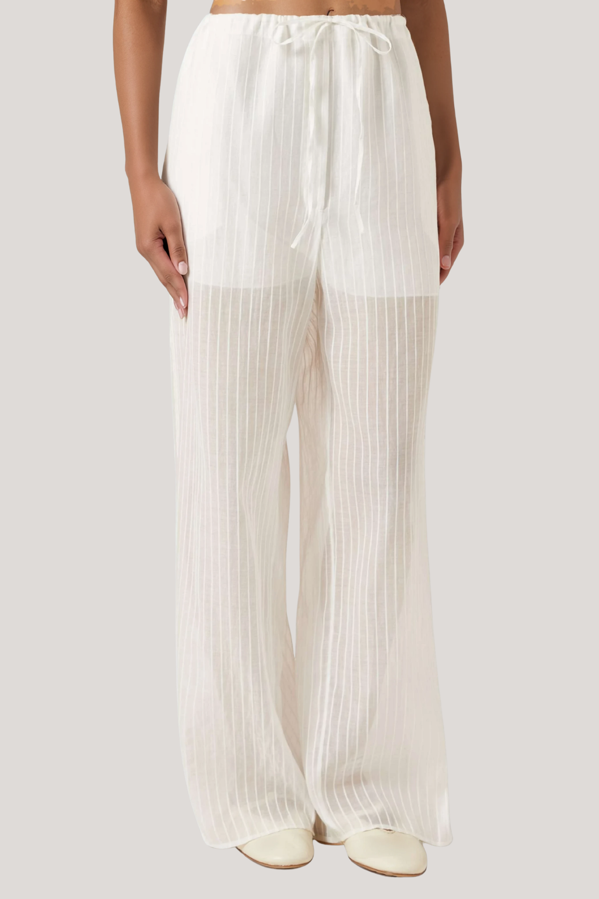 Florian Plunge Stripe Pants Set