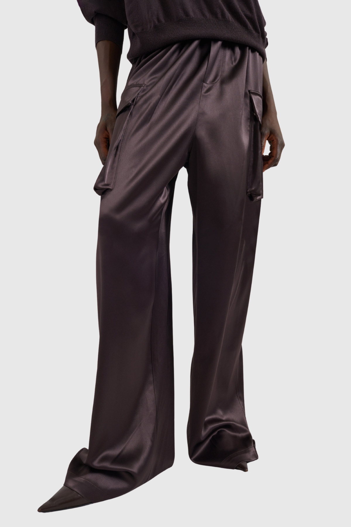 Floriana Satin Wide Leg Pants