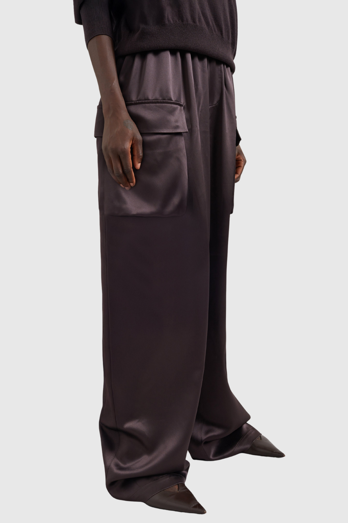 Floriana Satin Wide Leg Pants
