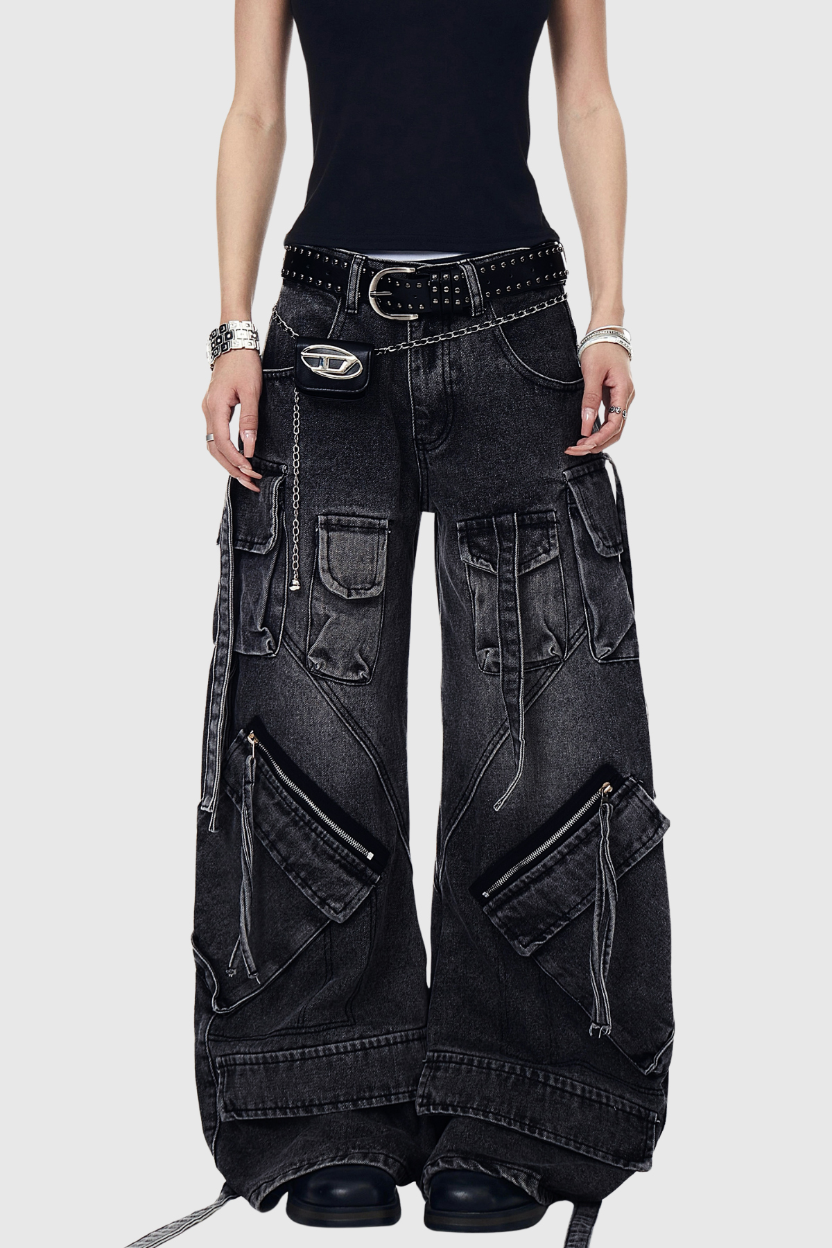 Florianne Zipper Cargo Jeans