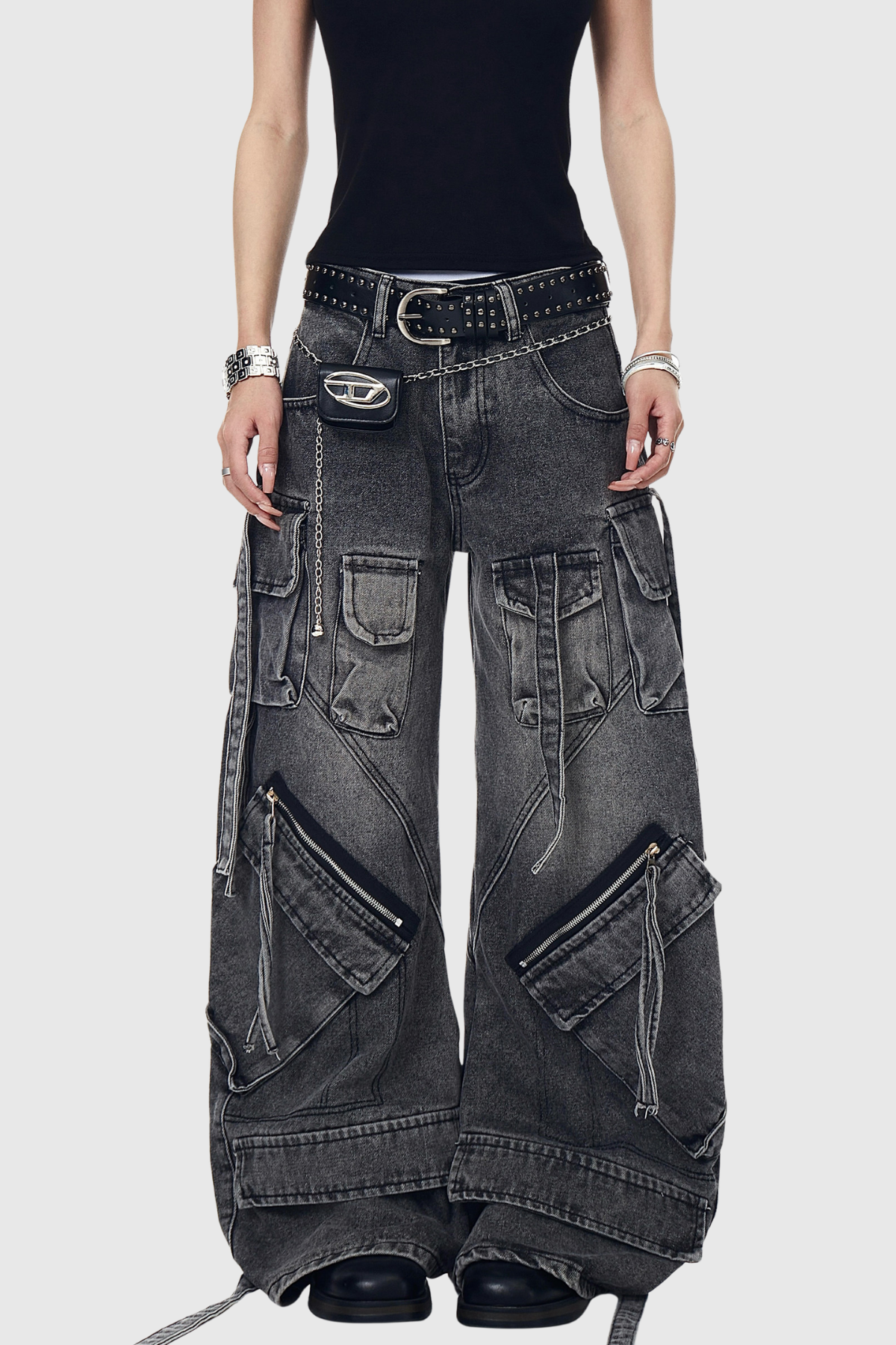 Florianne Zipper Cargo Jeans