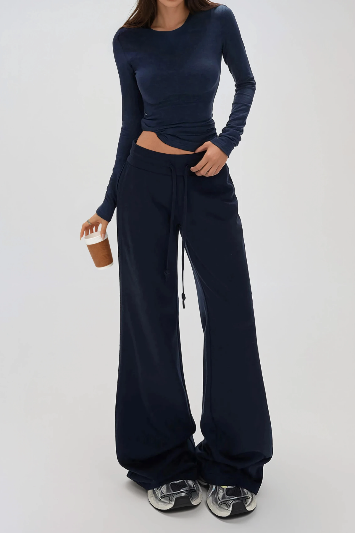 Floriano Drawstring Barrel Pants In Black