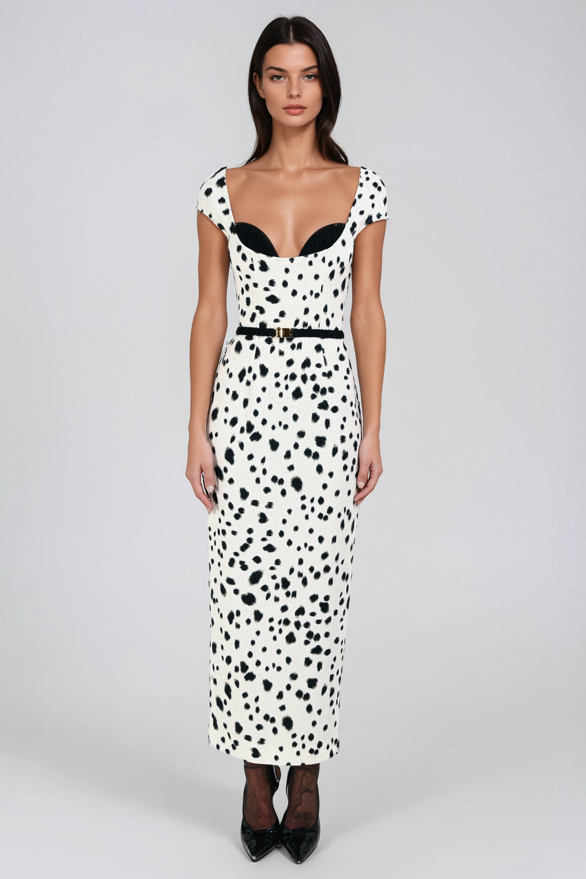 Florimond Cow Print Maxi Dress