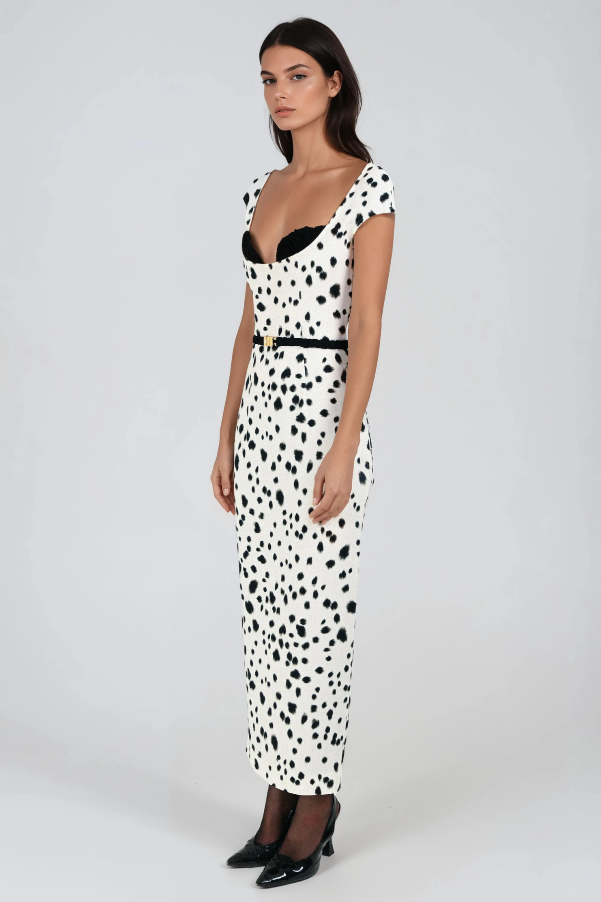 Florimond Cow Print Maxi Dress