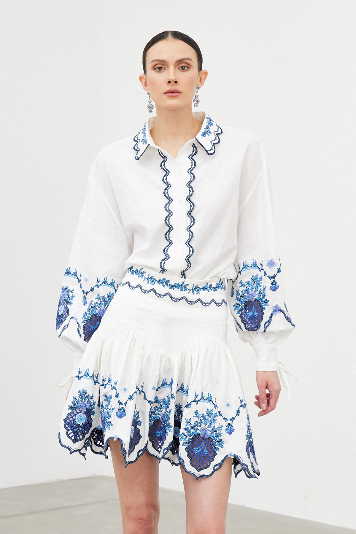 Florinda Embroidered Floral Shirt