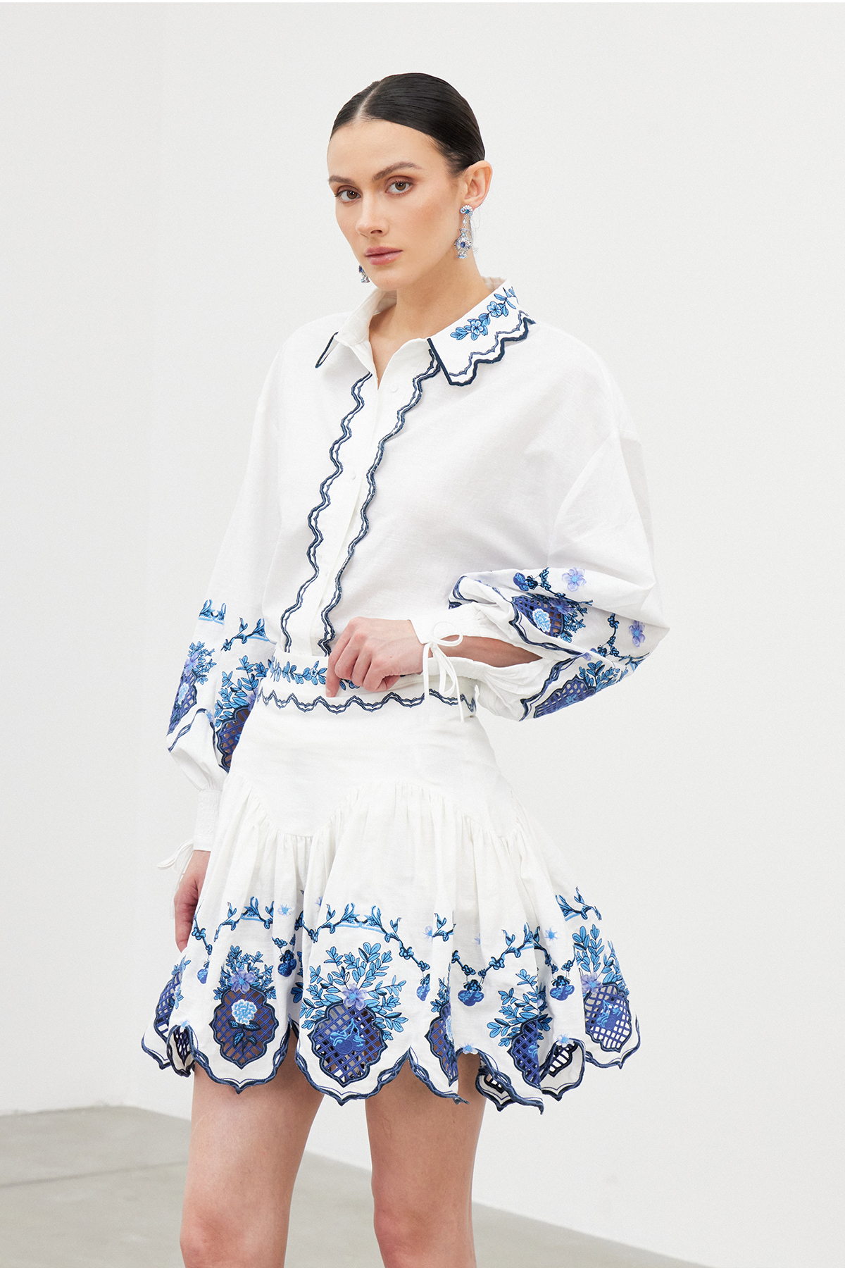 Florinda Embroidered Floral Shirt